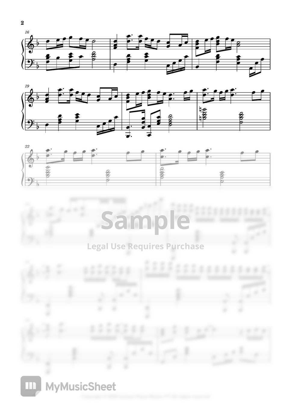 RADWIMPS - Suzume (suzume no tojimari) by Leisure Piano Sheets YT