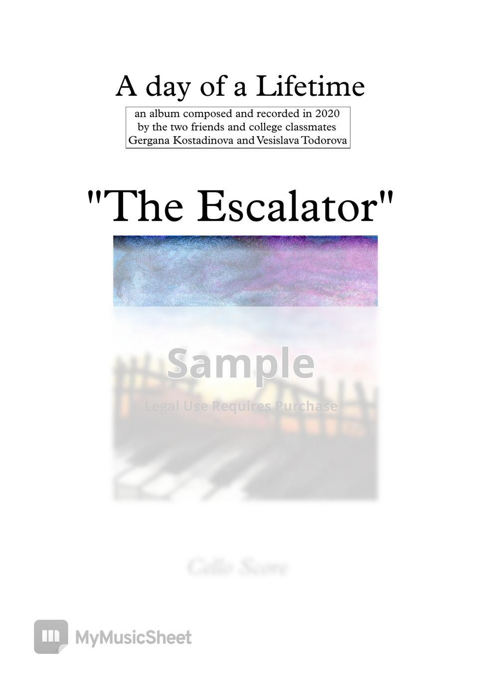 Vesislava & Gergana - The Escalator ["A day of a Lifetime" Album] (Cello & Piano)