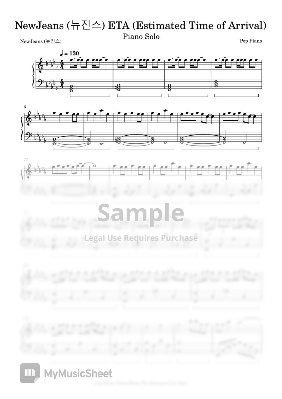 NewJeans ETA Estimated Time Of Arrival Partition Musicale By 