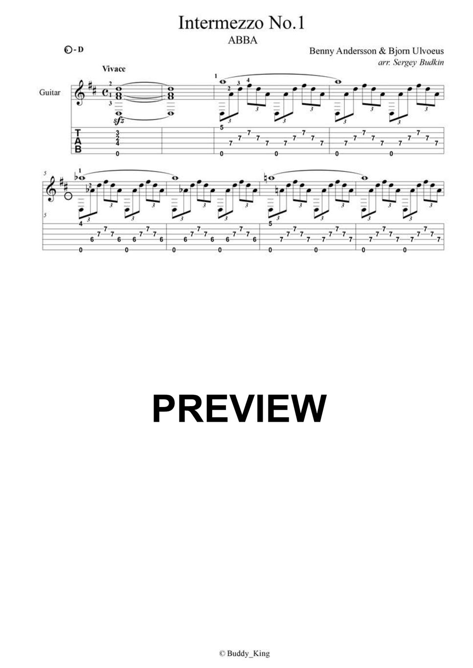 ABBA Intermezzo No 1 Sheet by Buddy_King