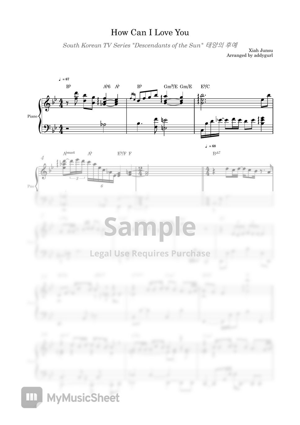 Xiah junsu how can i love you piano part only descendants of the