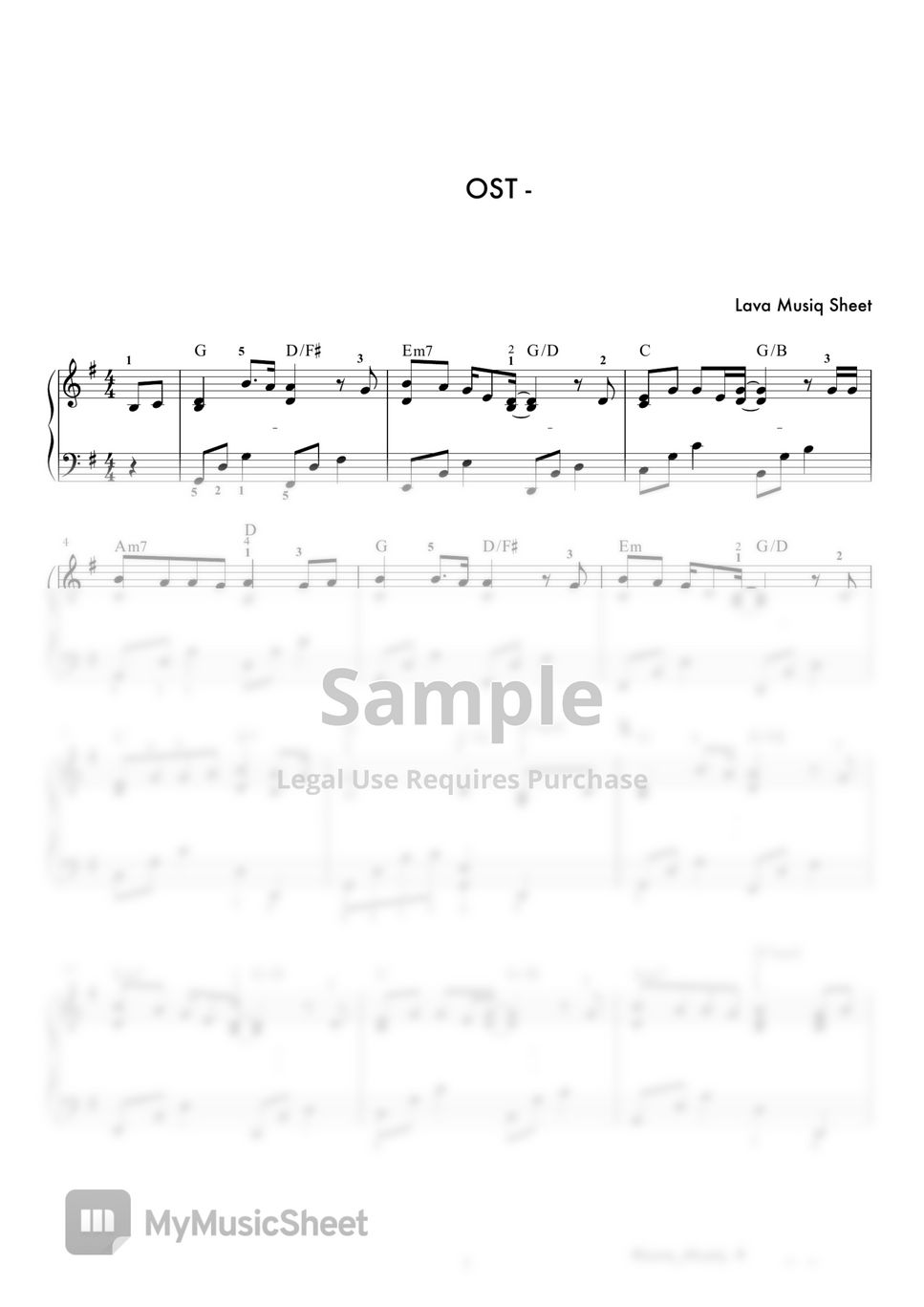 Lim Young Woong - Love Always Run Away (Simplified sheet) by Lava