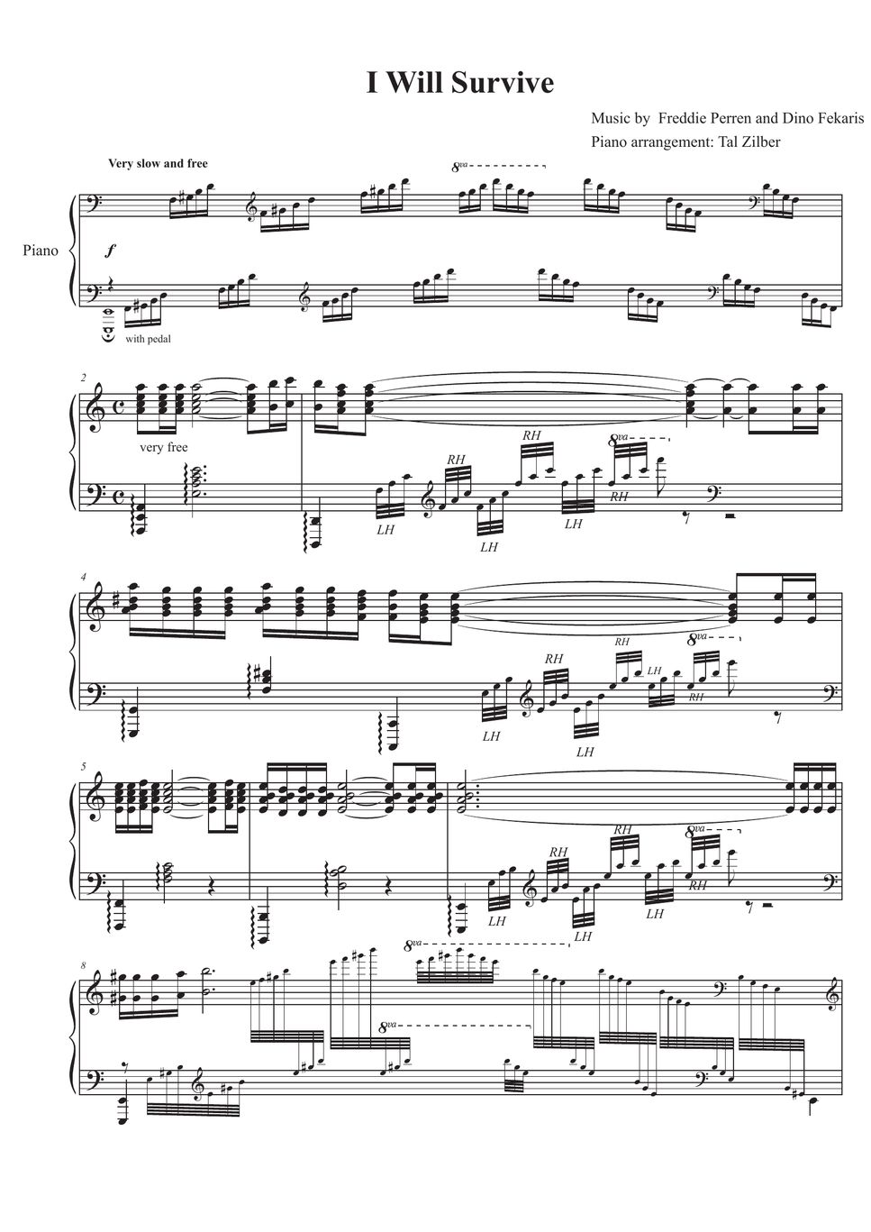 Freddie perren dino fekaris i will survive sheets by tal zilber