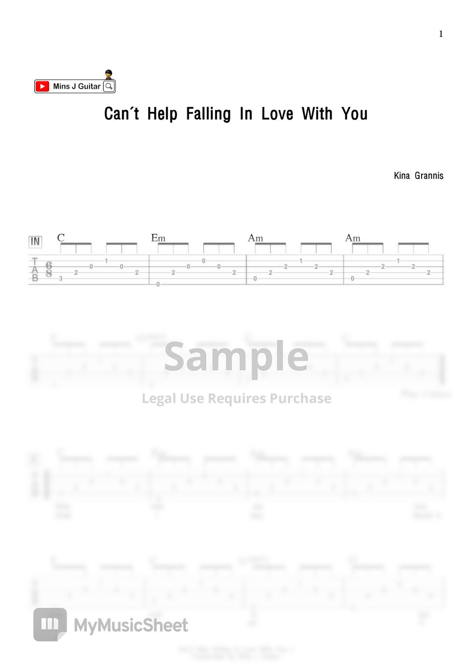 kina-grannis-can-t-help-falling-in-love-with-you-tab-chord-sheets