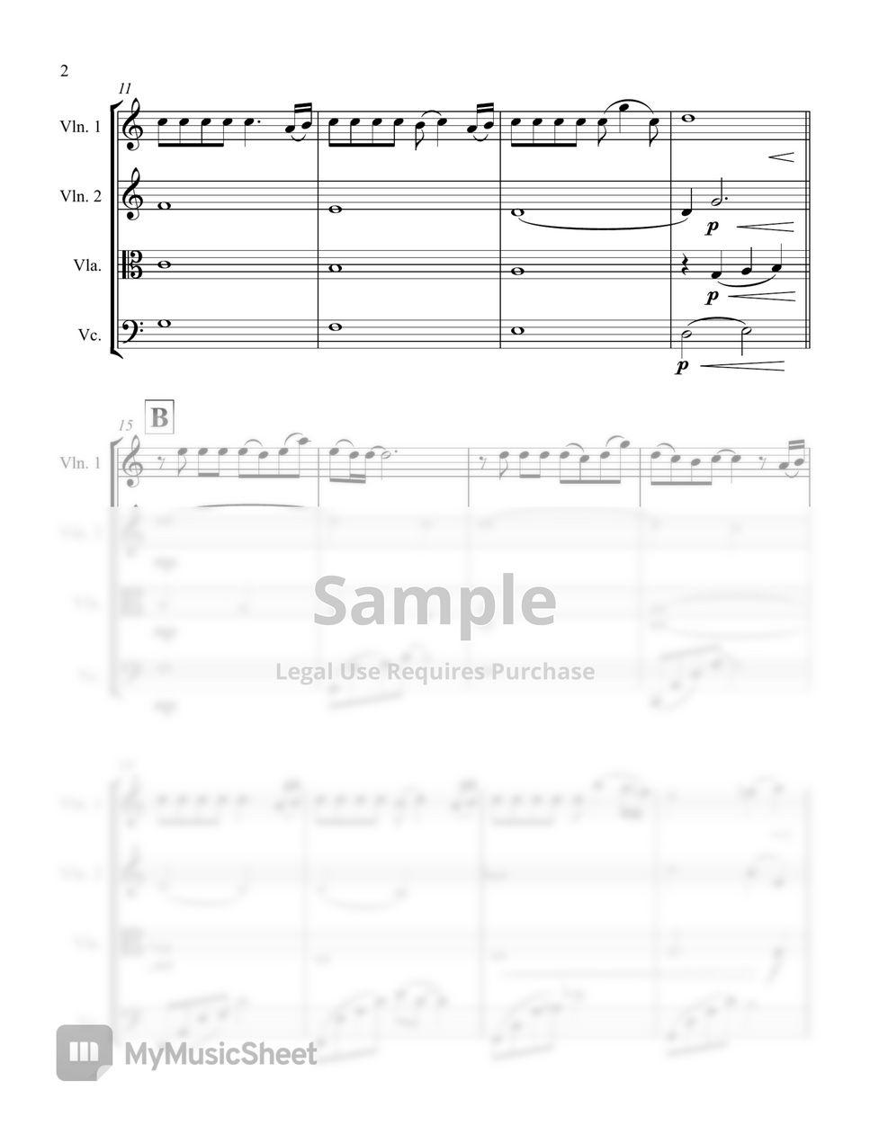 Spirited Away - One Summer's Day for String Quartet by Hai Mai