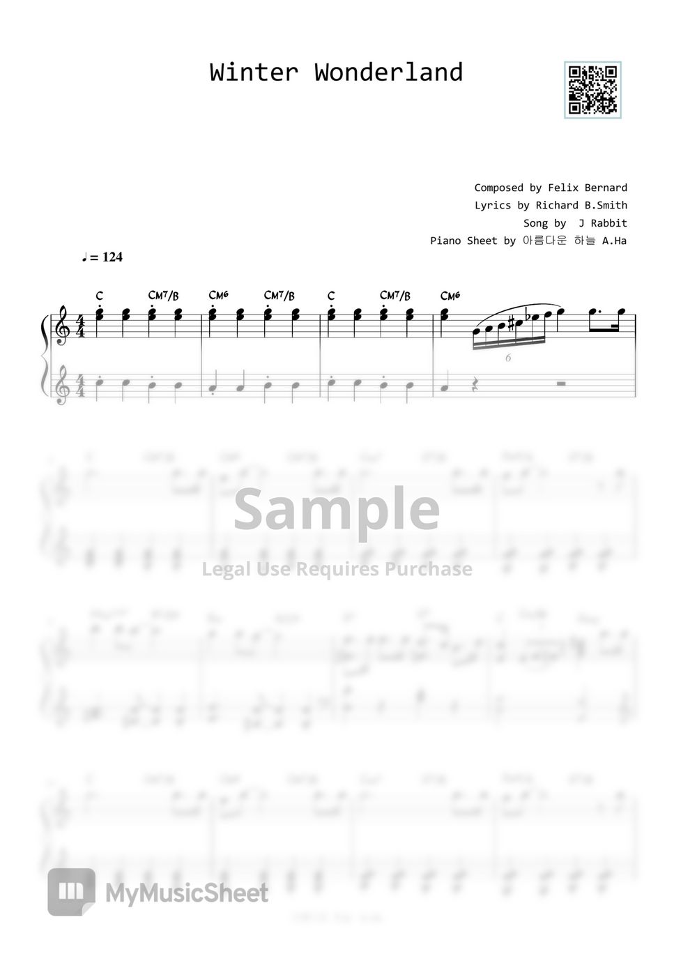 캐롤 Winter Wonderland Sheets by A.Ha