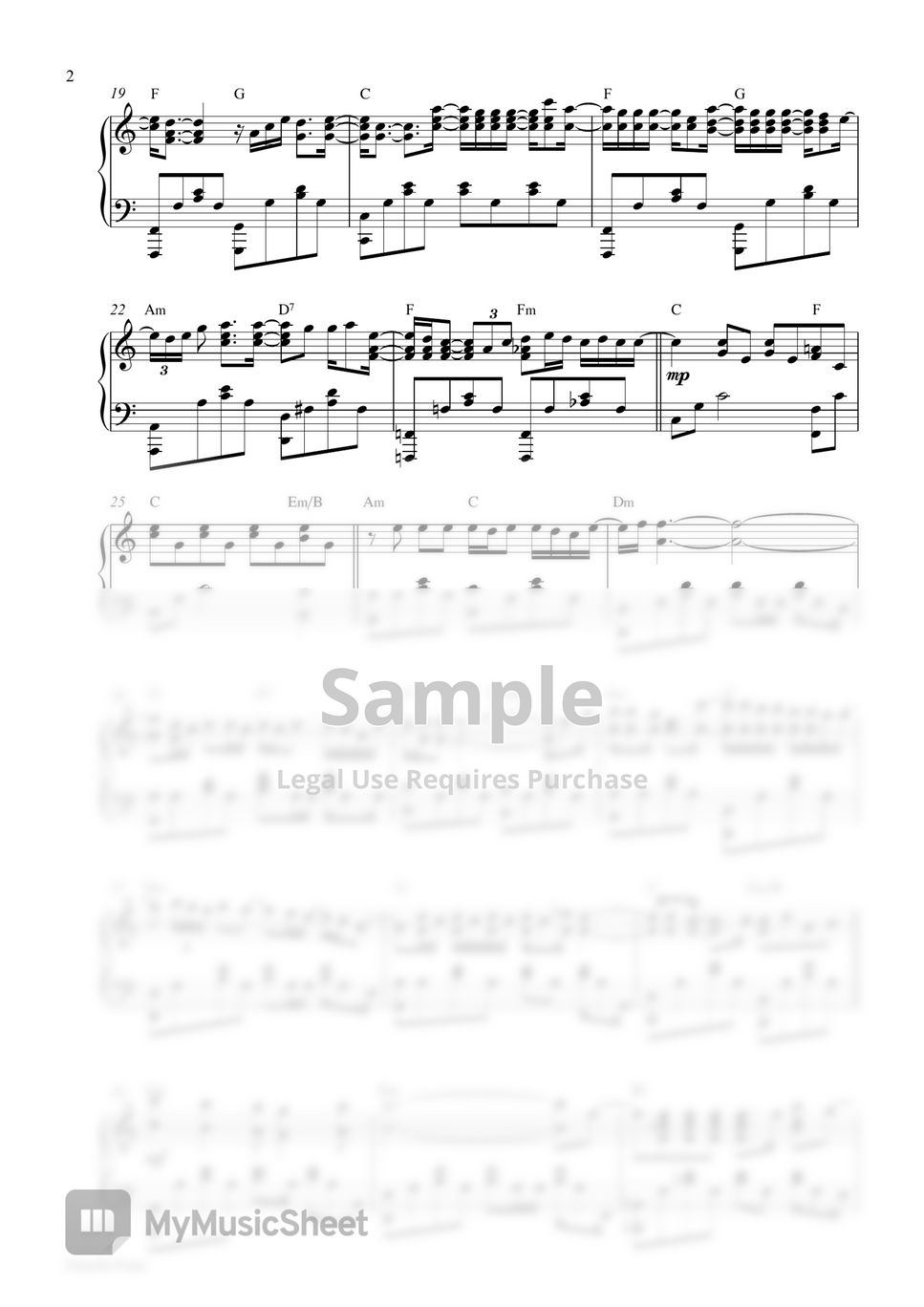 Bruno Mars - When I Was Your Man (Piano Sheet) by Pianella Piano