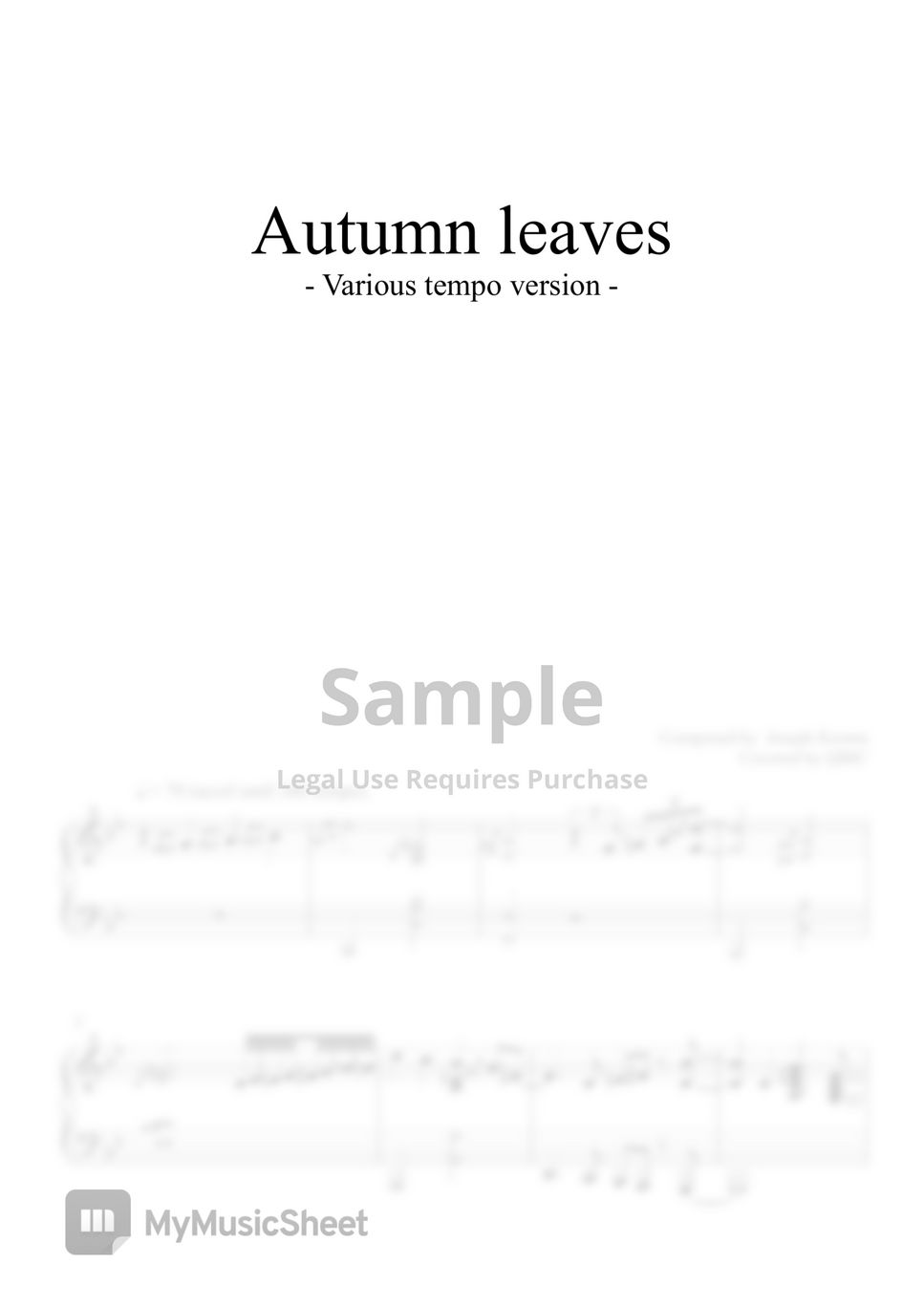 Joseph Kosma - Autumn leaves (various tempo) by QBIC