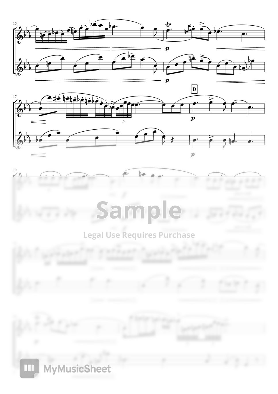 F.Chopin - Nocturne op.9-2 (Flute duet non accom paniment) by pfkaori
