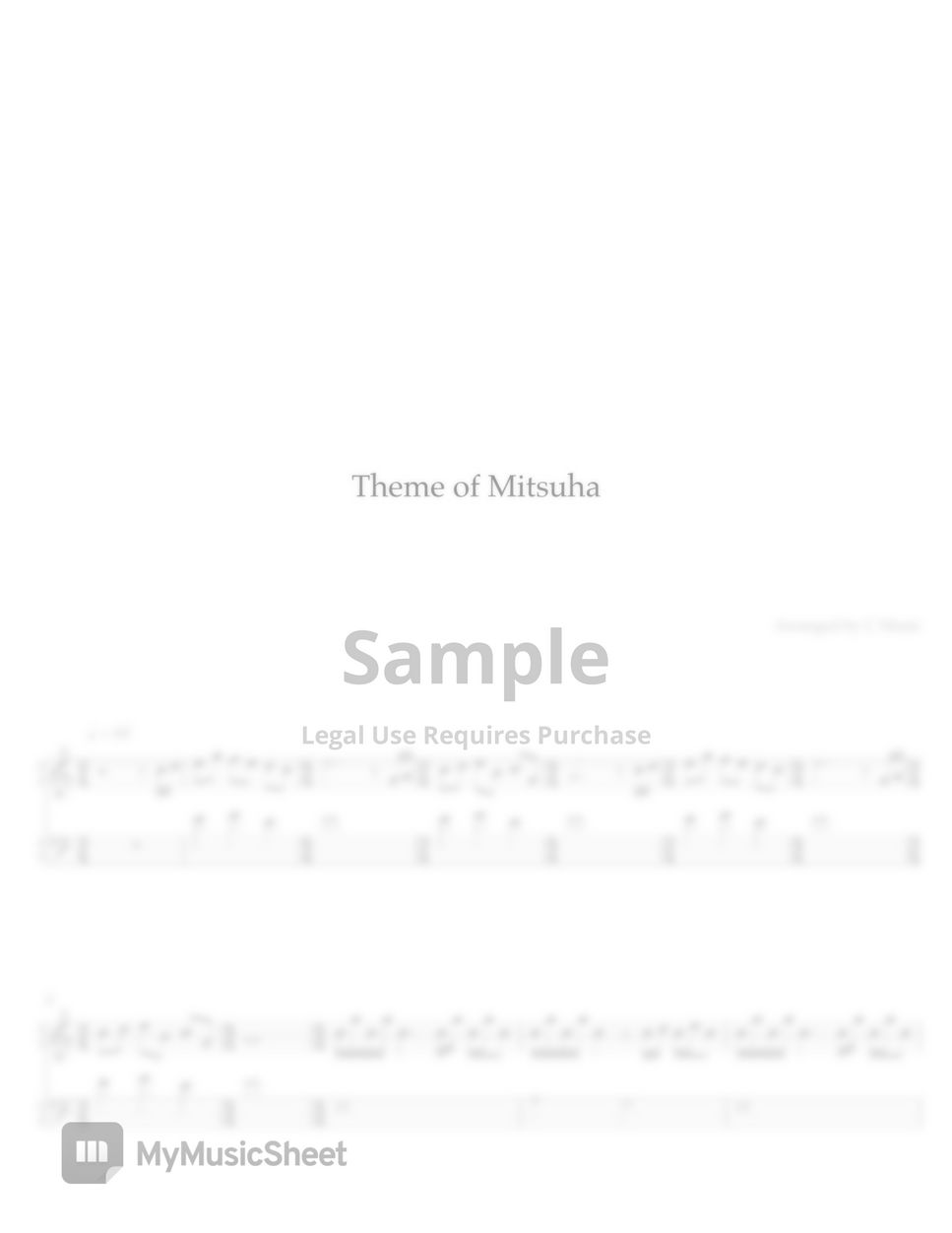 RADWIMPS - Mitsuha's Theme 三葉のテーマ (Easy Version) by C Music
