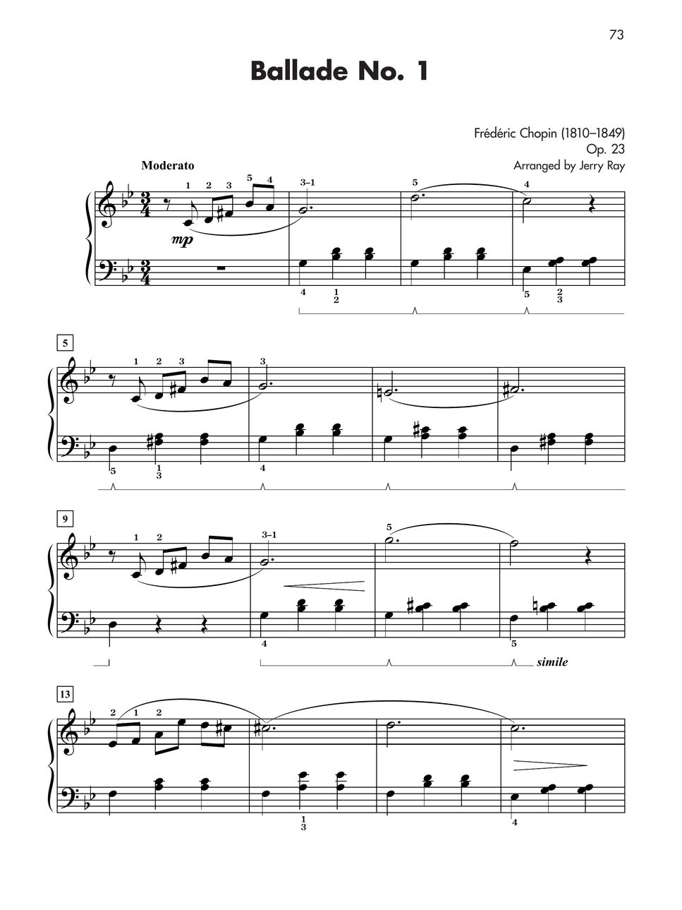 Artist - Ballade No.1 Chopin Easy.pdf Sheets by Artist