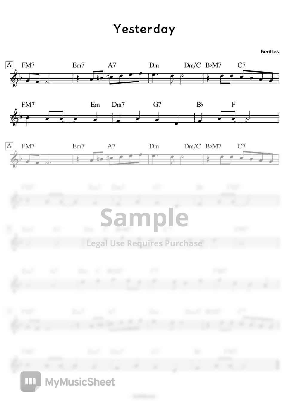 Beatles - Yesterday - Beatles / Jazz Backing Track (Bossa Nova Style