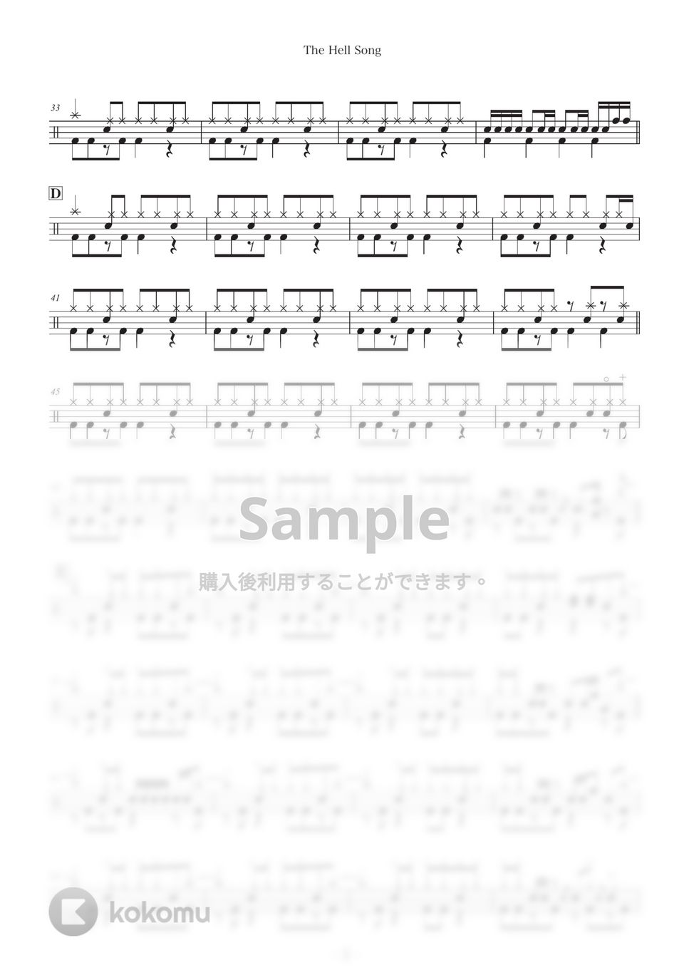Sum41 - The Hell Song (ドラム) by OKANA
