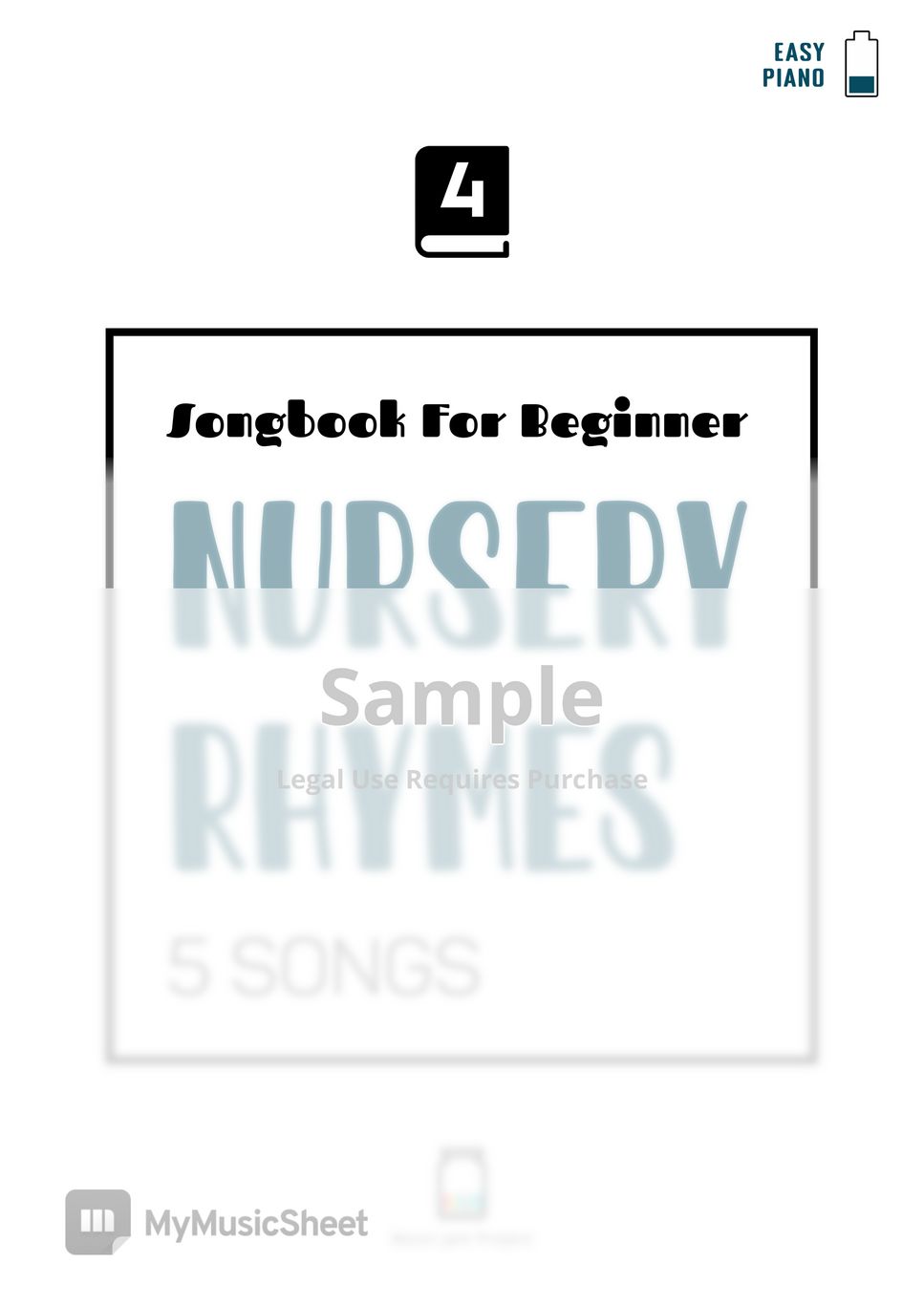 Nursery Rhymes For Beginner Book 4 Sheets by Benny Chaw