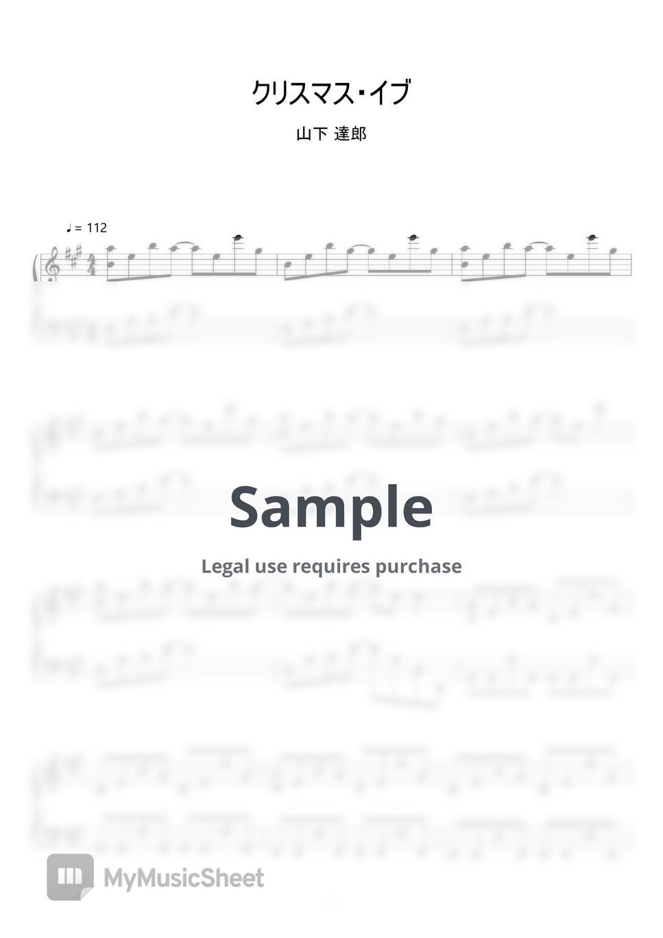 Tatsuro Yamashita - Christmas Eve (Sheet Music, MIDI,) by sayu