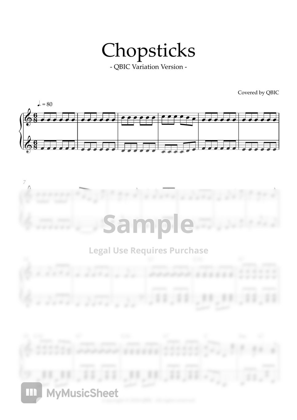 QBIC Chopsticks (jazz version) 악보