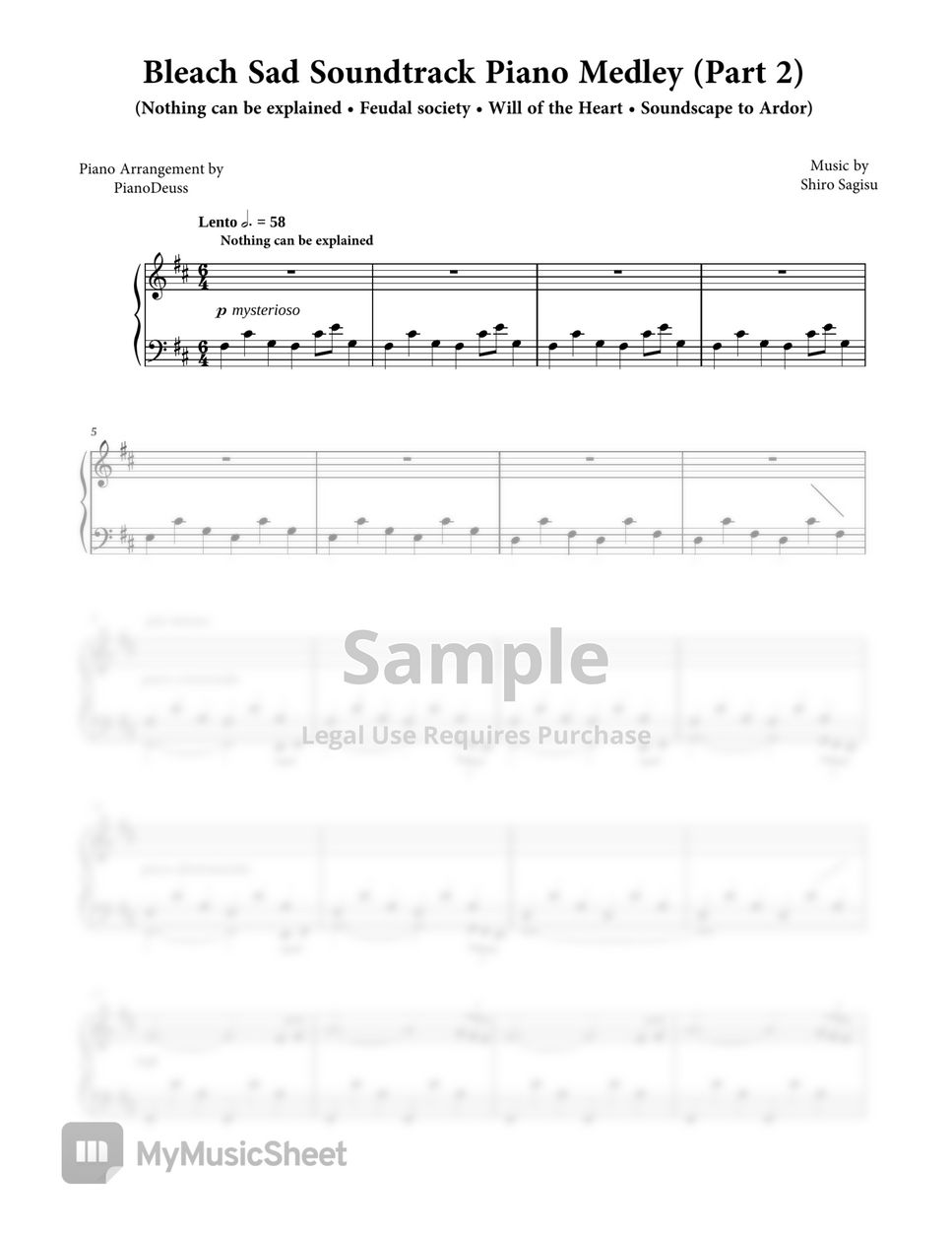 Shiro Sagisu - Bleach Sad Soundtrack Piano Medley (Part 2) by PianoDeuss