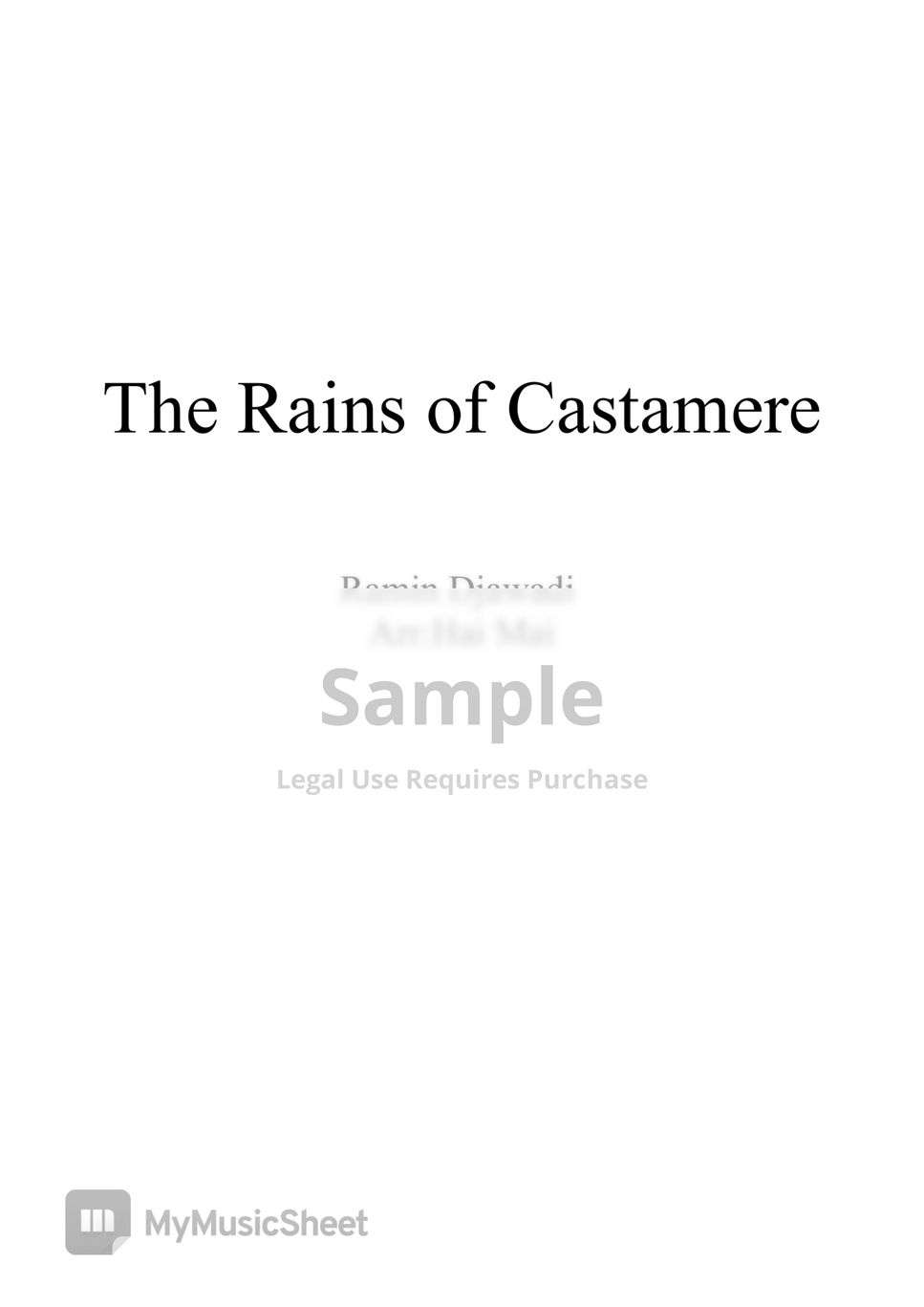 Ramin Djawadi - The Rains of Castamere for Cello solo by Hai Mai
