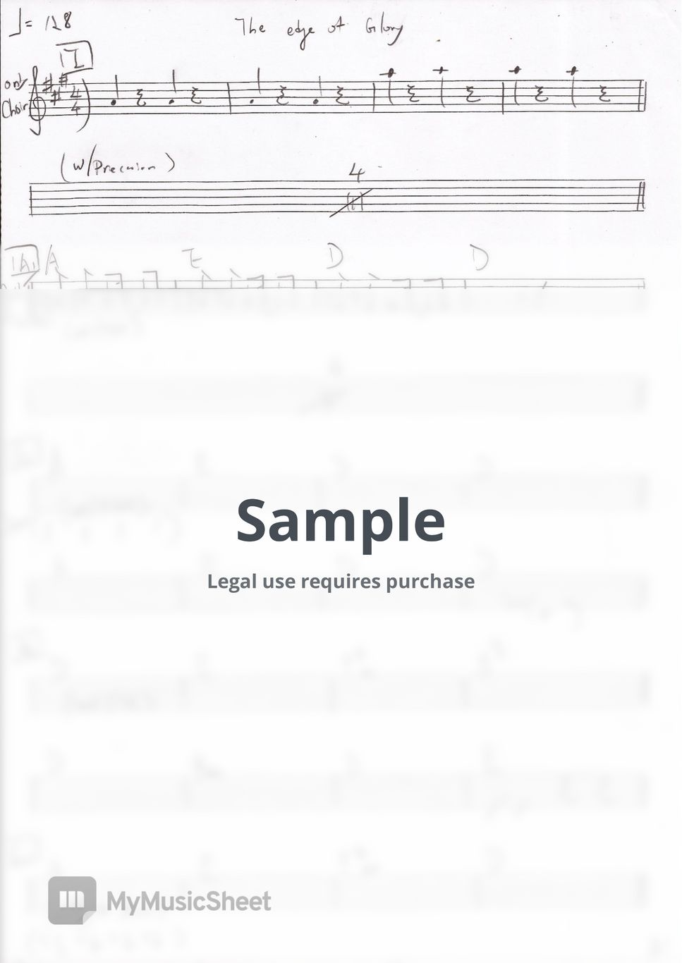 Lady Gaga The Edge Of Glory Tab + 1staff by edward8561