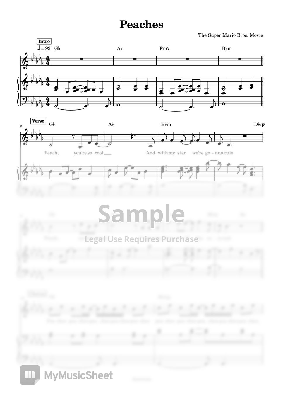 Jack Black - Peaches (Vocal & Piano) by Anacrusa