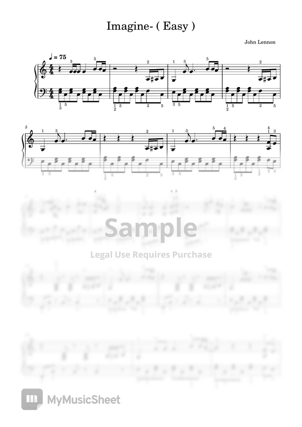 John Lennon - Imagine (Easy Level) by SangHeart play