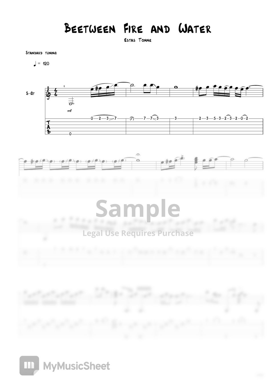 estas-tonne-beetween-fire-and-water-tab-1staff-by-agape-guitar
