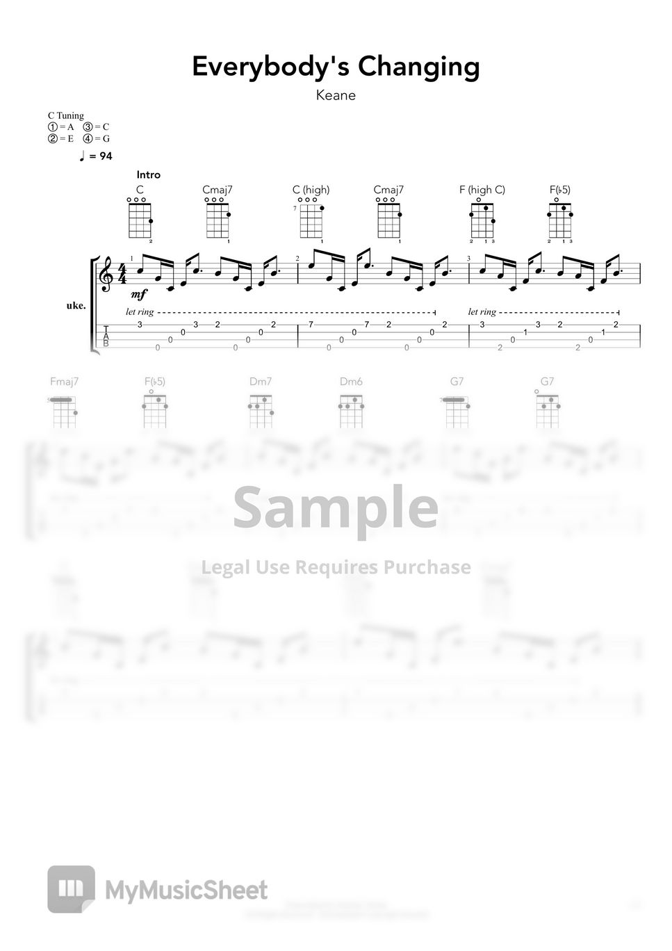 keane-everybody-s-changing-tab-1staff-by-4stringboy