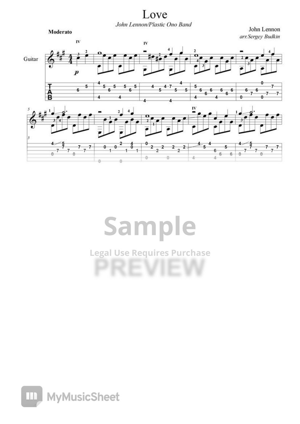 John lennon love sheets by buddy king