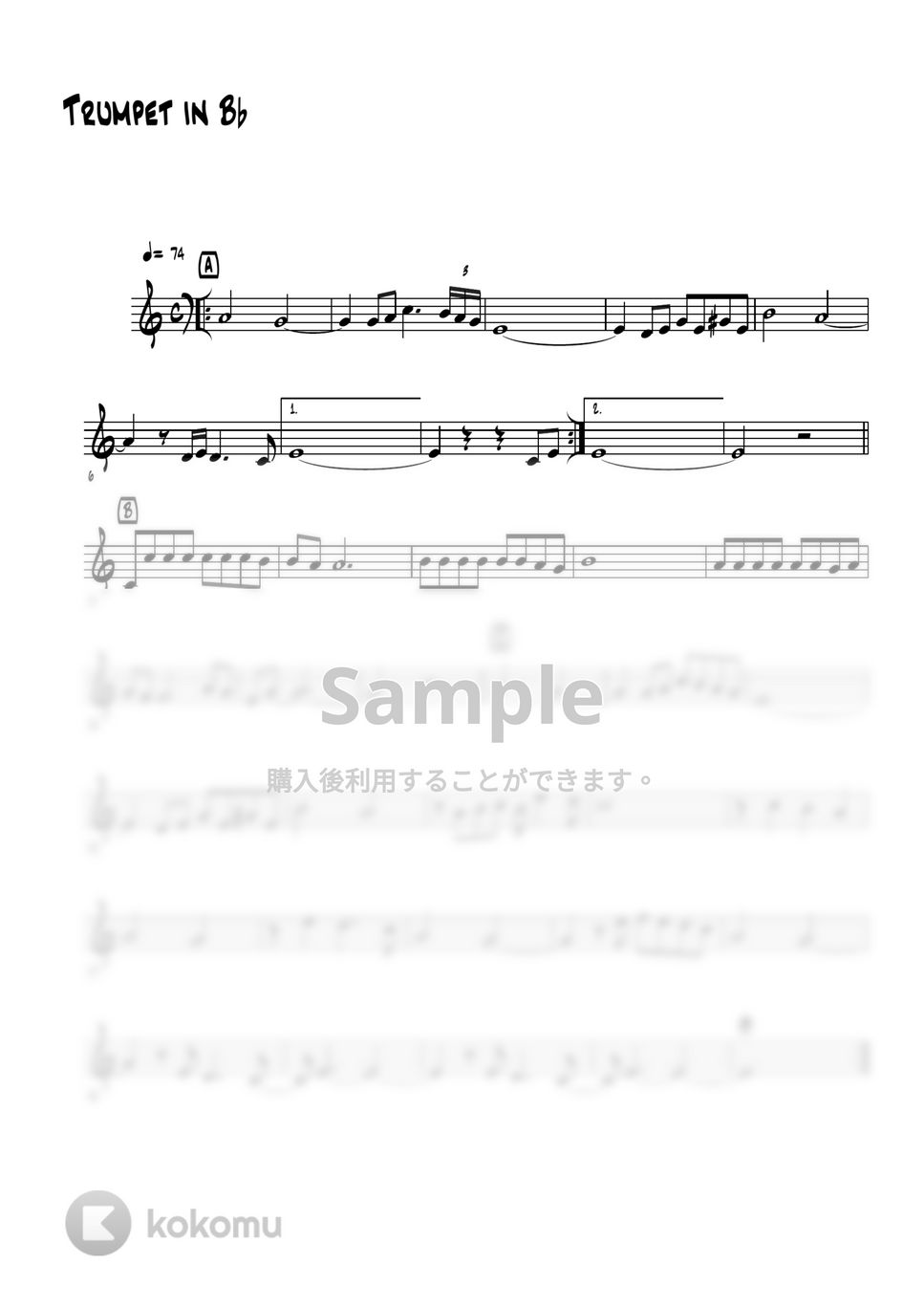 バーブラ・ストライサンド - THE WAY WE WERE (トランペットメロディー楽譜) by 高田将利