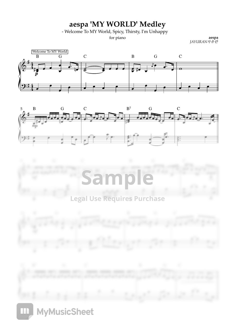 aespa-aespa-my-world-piano-medley-spicy-welcome-to-my-world-thirsty