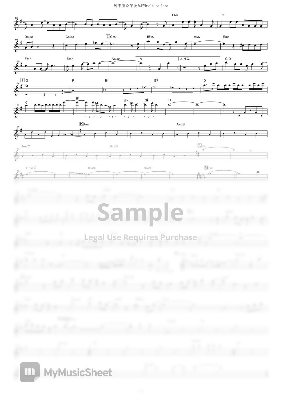 May'n Sagittarius 9PM Don't be late (Macross Frontier / in Eb) Sheets