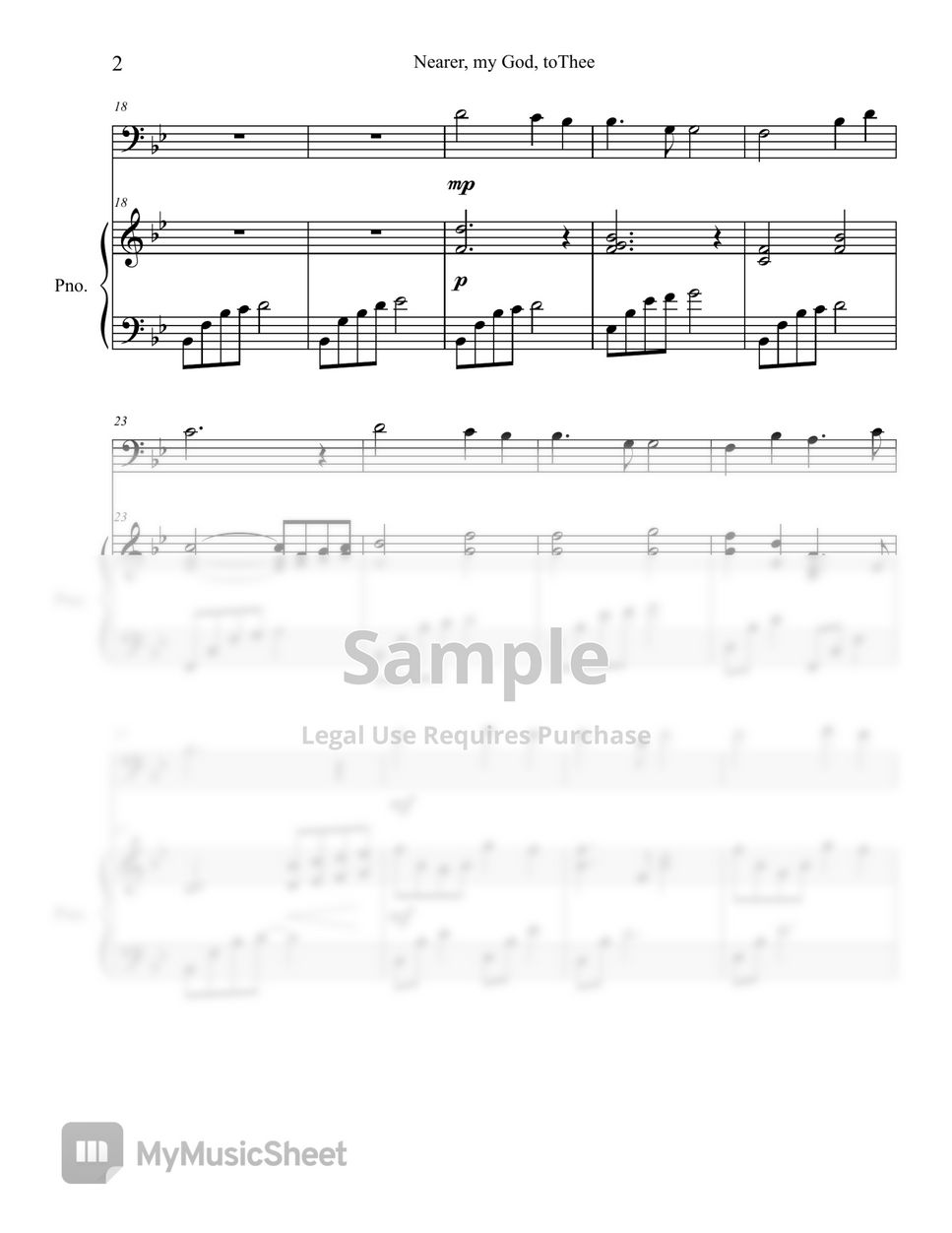 L. Mason - Nearer, my God, to Thee(내 주를 가까이 하게 함은) (Double Bass) by Pianist Jin