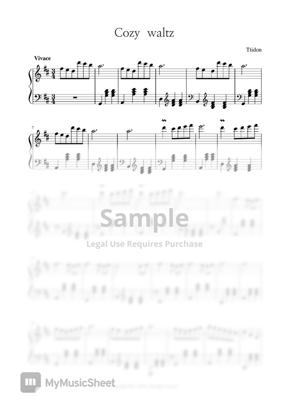 띠돈 (Ttidon) Cozy waltz Sheets