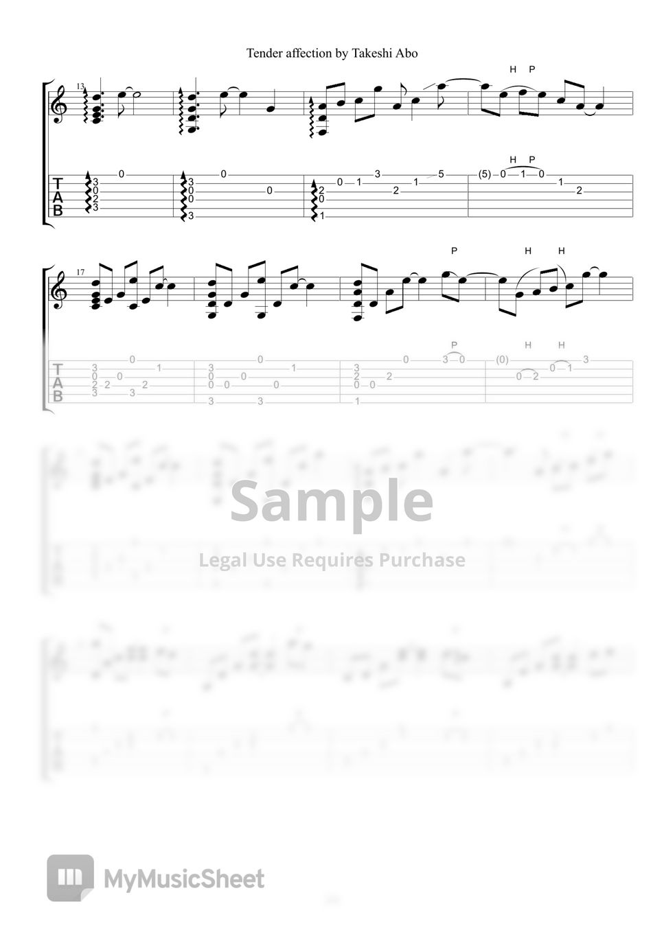 Steins Gate - Tender affection (Guitar TAB) by guitar kuitar