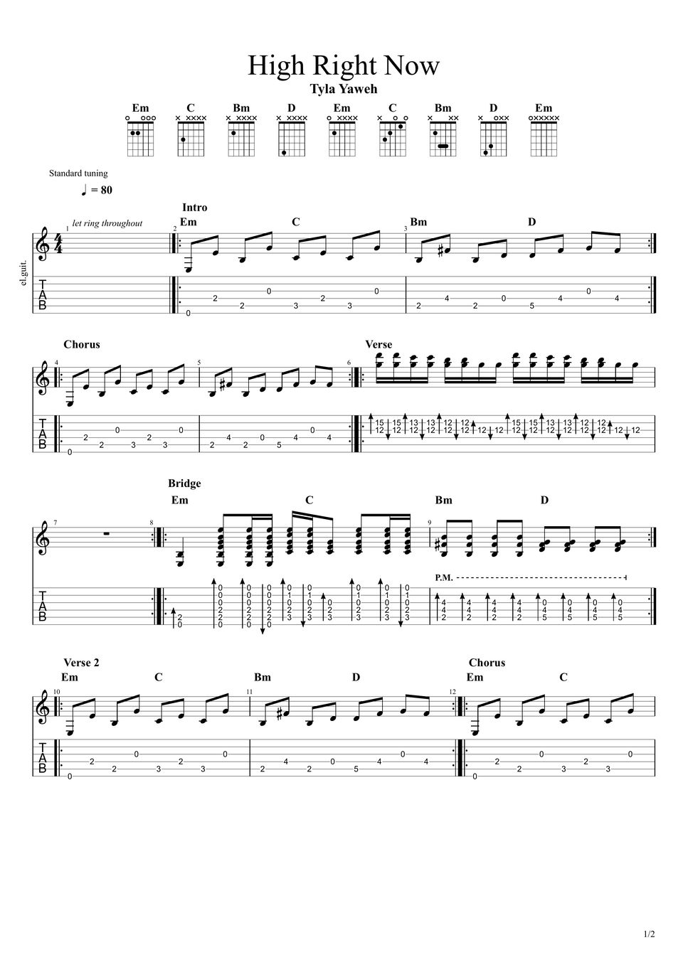 tyla-yaweh-high-right-now-remix-ft-wiz-khalifa-sheet-by-bill-yip