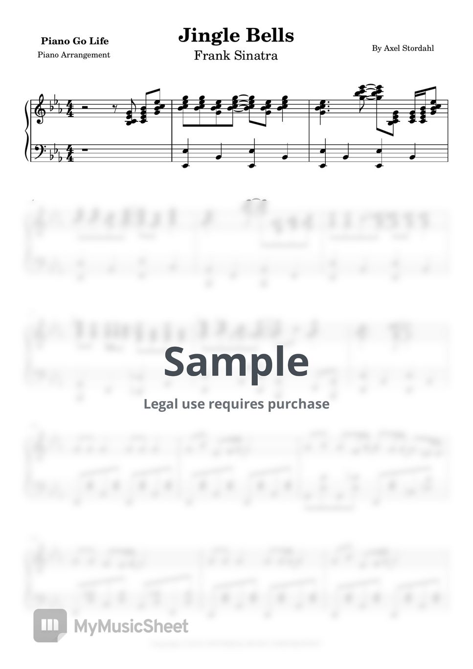 Frank Sinatra Jingle Bells Sheets by Piano Go Life