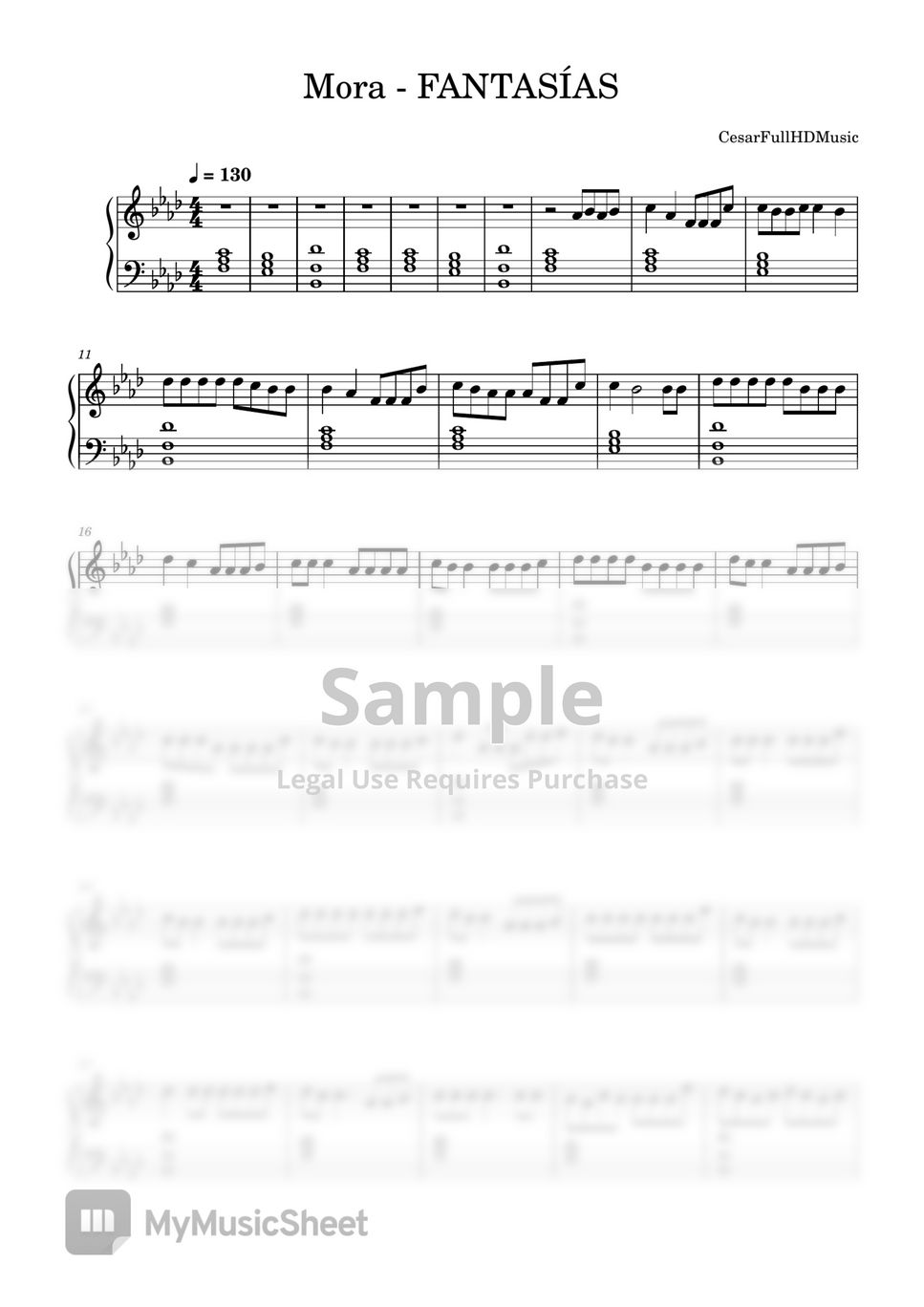 Mora FANTASÍAS Sheets