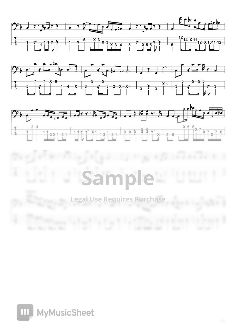 miki matsubara - stay with me (BassTAB 4strings) by swbass