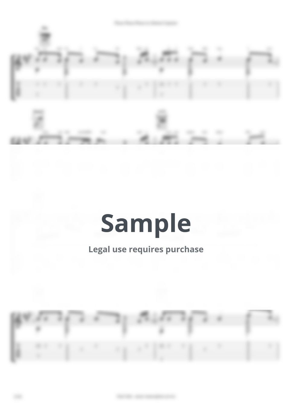 Sabrina Carpenter Please Please Please (fingerstyle) Tab + 1staff by