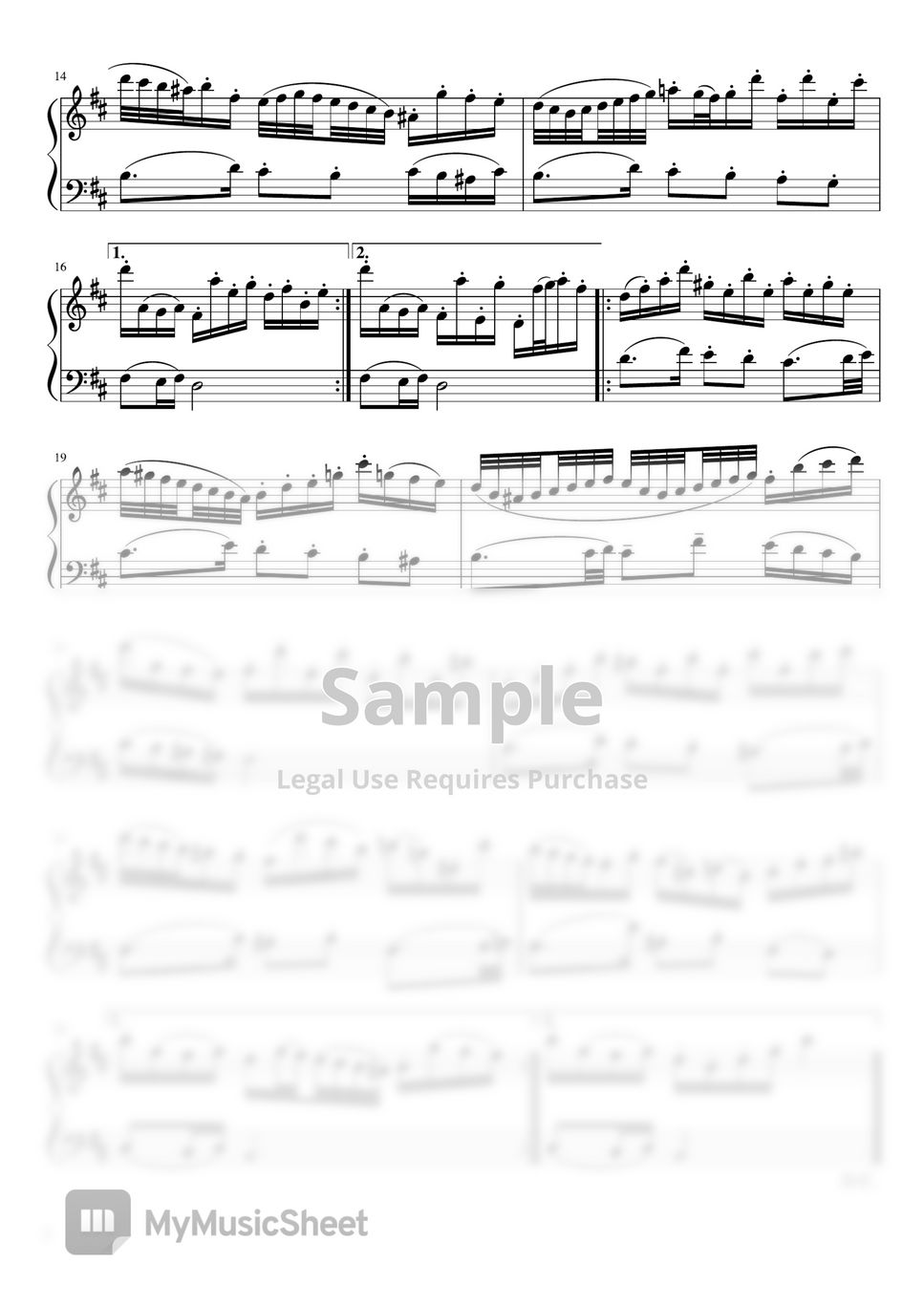 J.s.Bach - Orchestra suite Ⅱ BWV1067 "Polonase" (Bm Pianosolo Intermediate to advance) by pfkaori