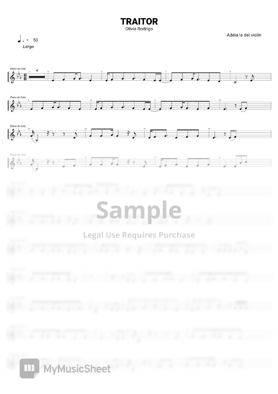 olivia-rodrigo-traitor-sheets-by-adela-la-del-violin