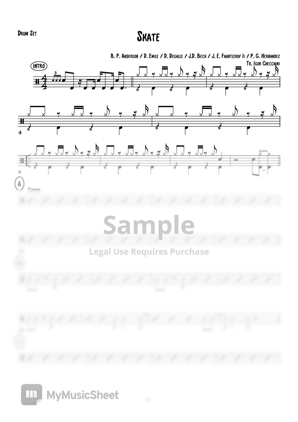 Bruno Mars, Anderson .Paak, Silk Sonic - Skate (Piano solo) Sheets by Piano  Impression