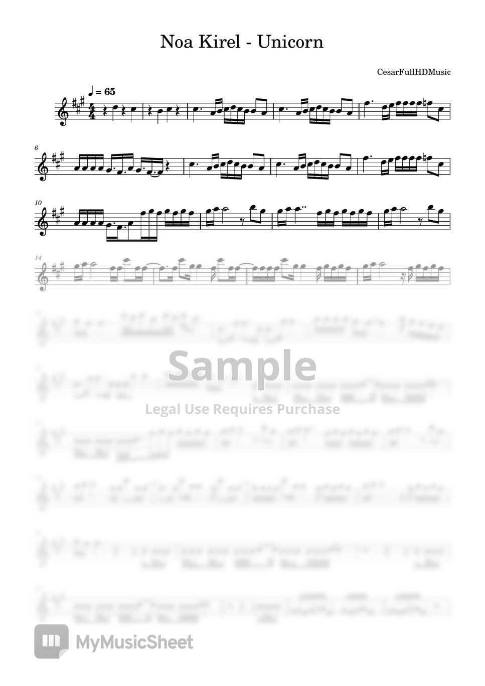 Noa Kirel Unicorn Israel 🇮🇱 Eurovision 2023 Sheets