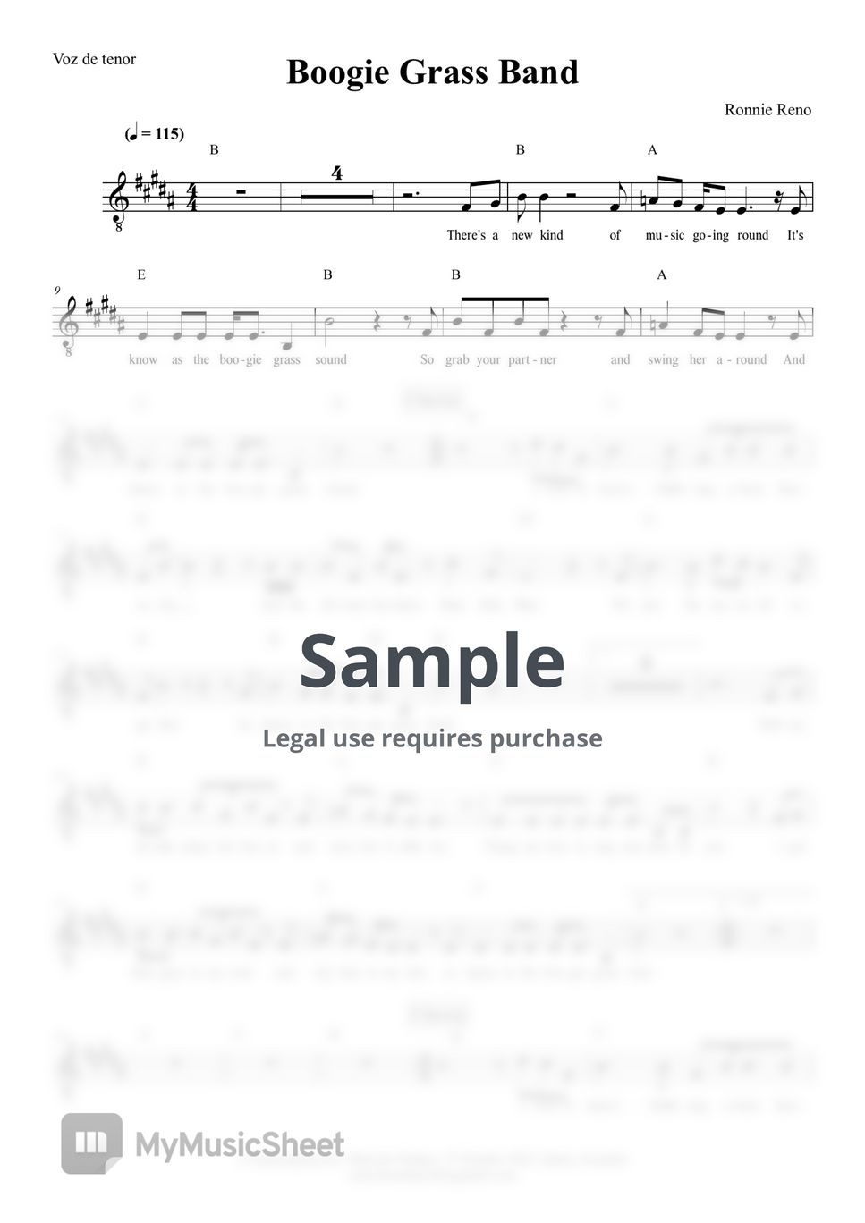 Conway Twitty Boogie Grass Band 악보 by Conway Twitty