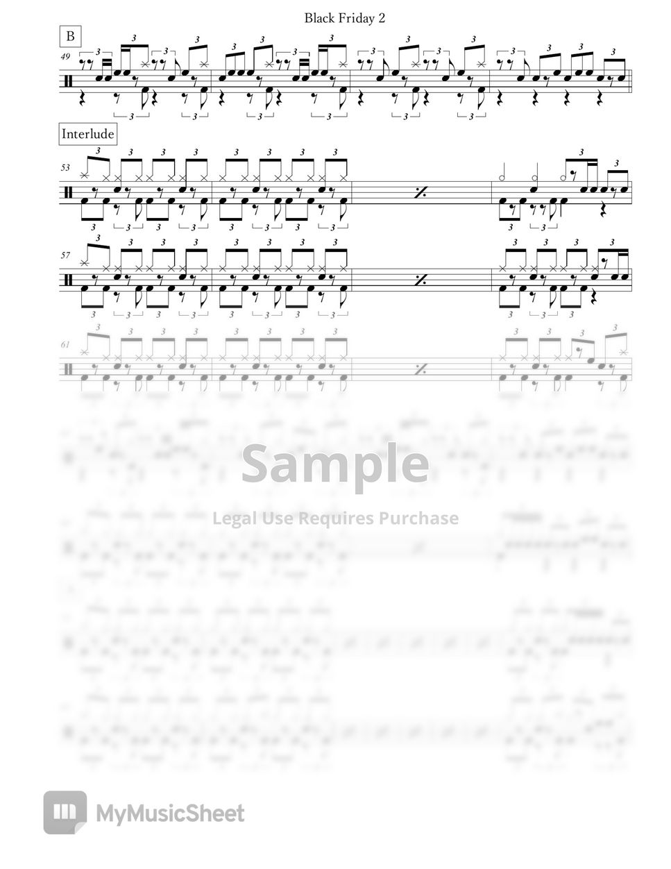 Steely Dan Black Friday Sheets by Arkadia Drums