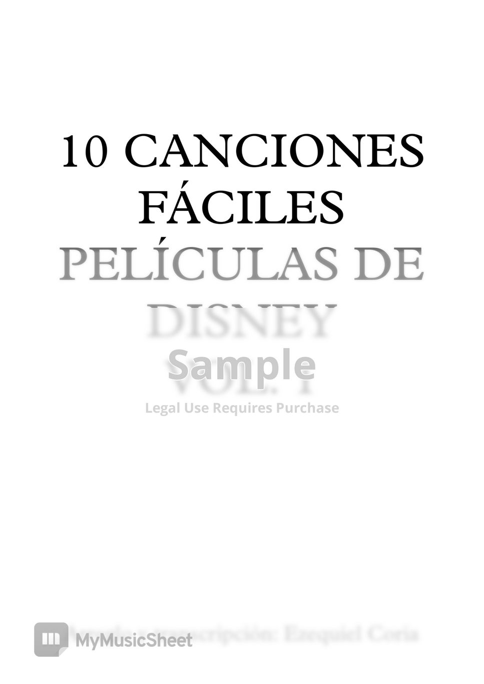 Varios - 10 Partituras de Disney by Ezequiel Coria