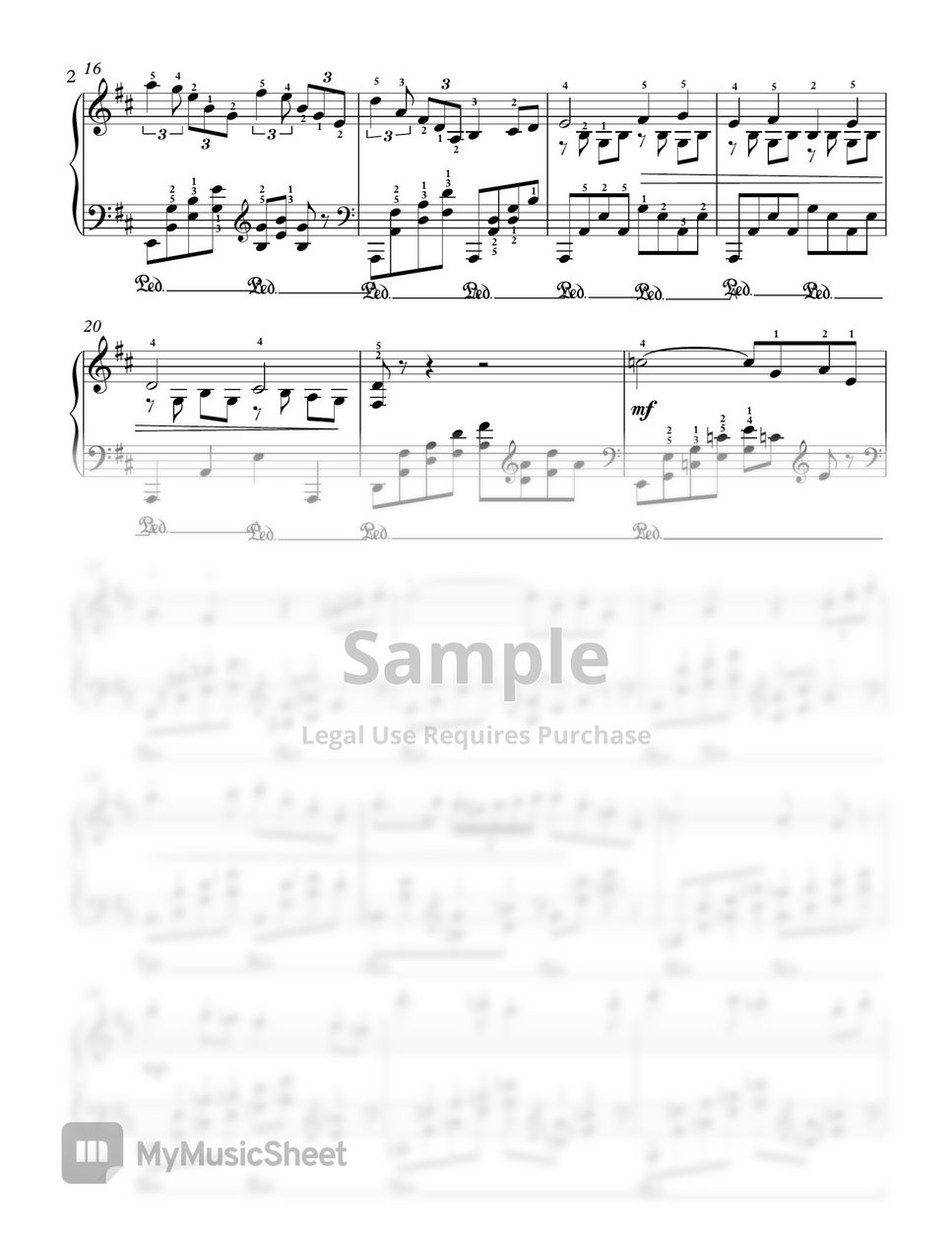 Massenet - Meditation Sheet by Adelina Piano