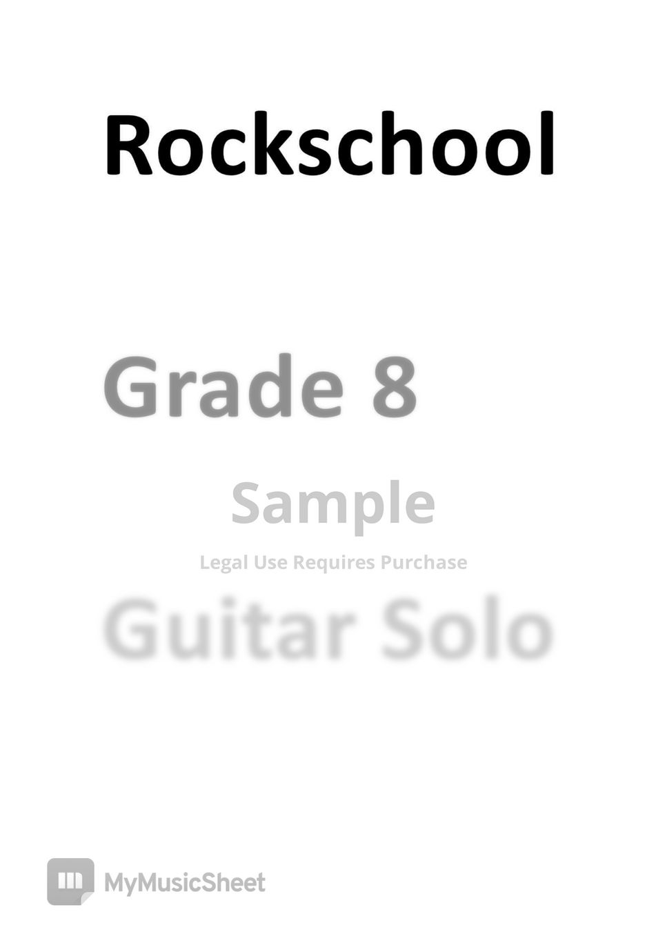 Rockschool - Lead Sheet by Kin's Music