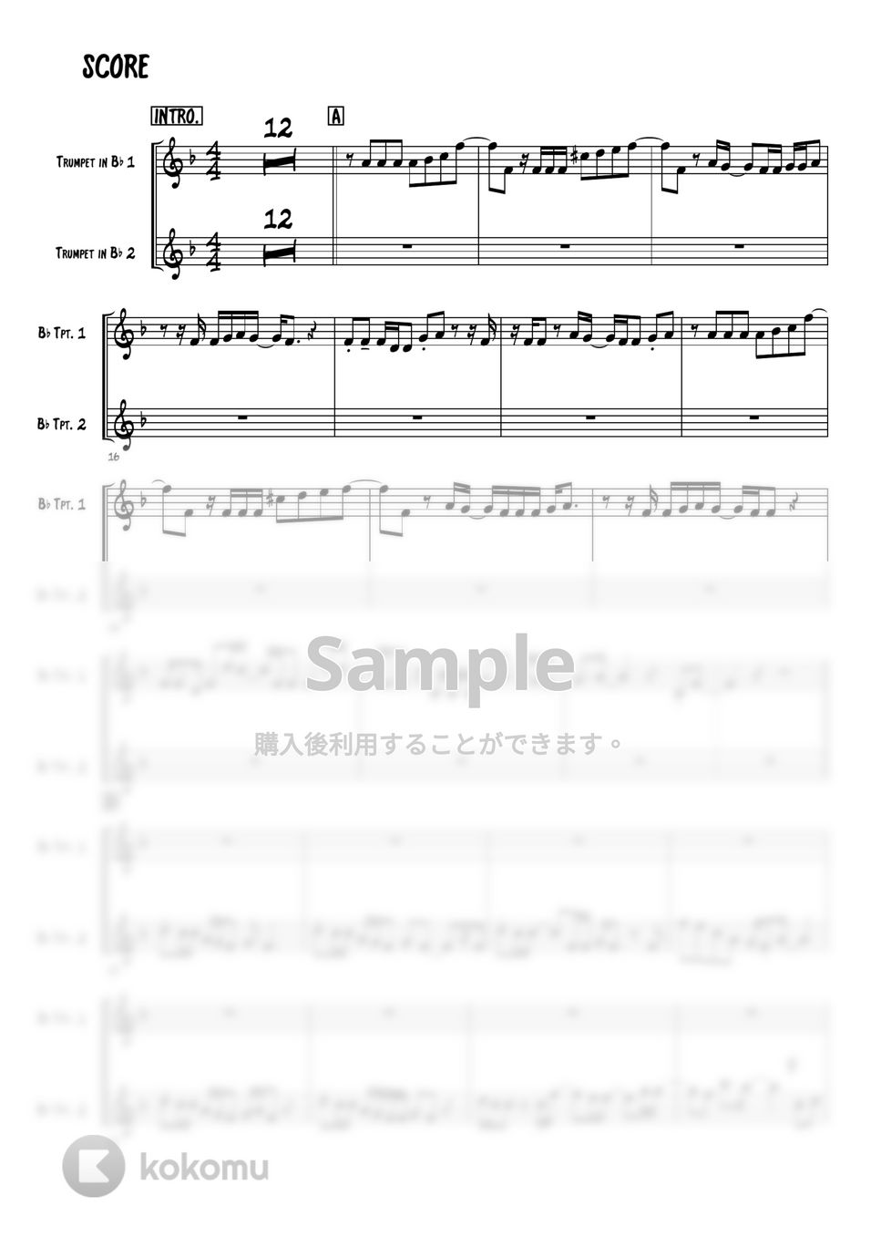 Official髭男dism - Pretender (トランペット2本) by 高田将利