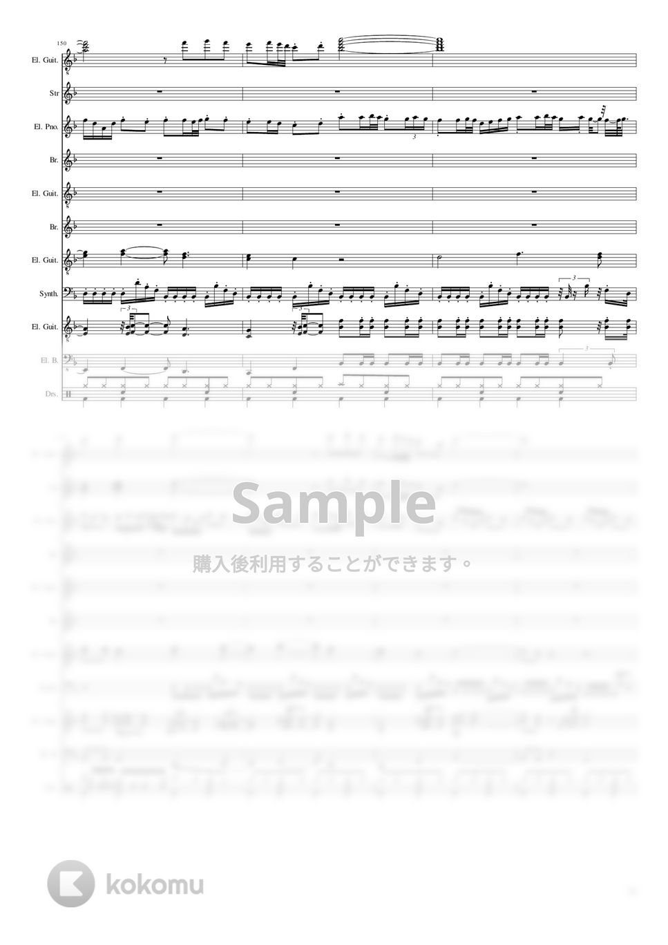 YMO 作曲：高橋幸宏 - RYDEEN (作曲：高橋幸宏) 楽譜 by Mitsuru
